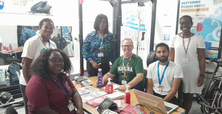 group of people running health checks
