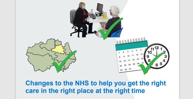 Newsletter Cover- Changes to the NHS to help you get the right care in the right place at the right time