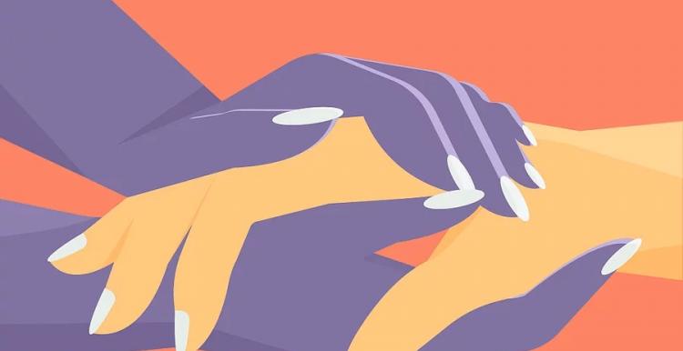 Creative Treaty hands Graphic image of two sets of hands joined together
