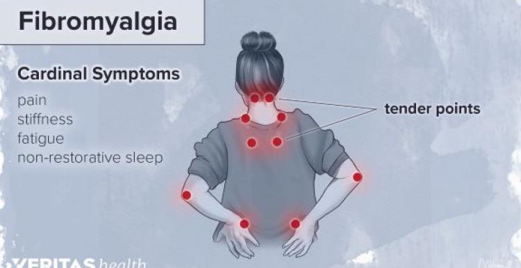 Fibromyalgia symptoms infographic from Veritas Health