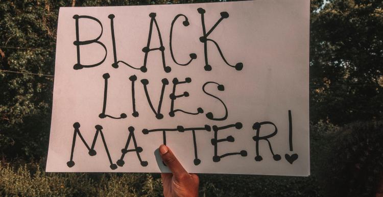 Black Lives Matter protest sign Black Lives Matter protest sign