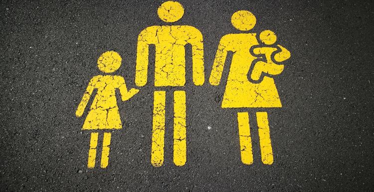 family symbol road markings
