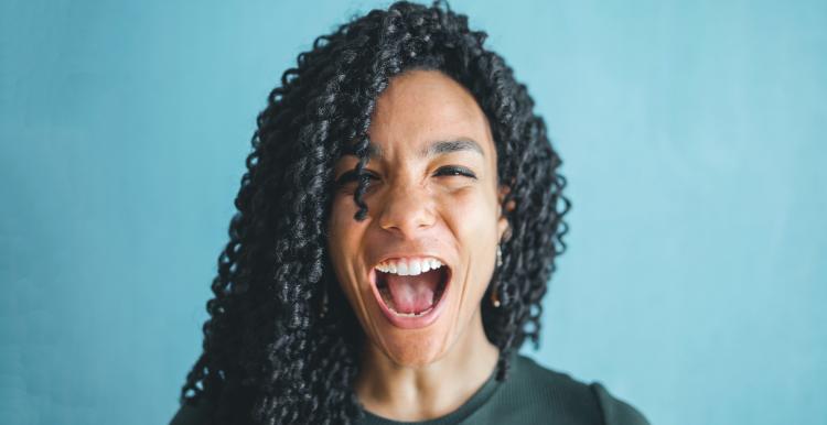 woman shouting
