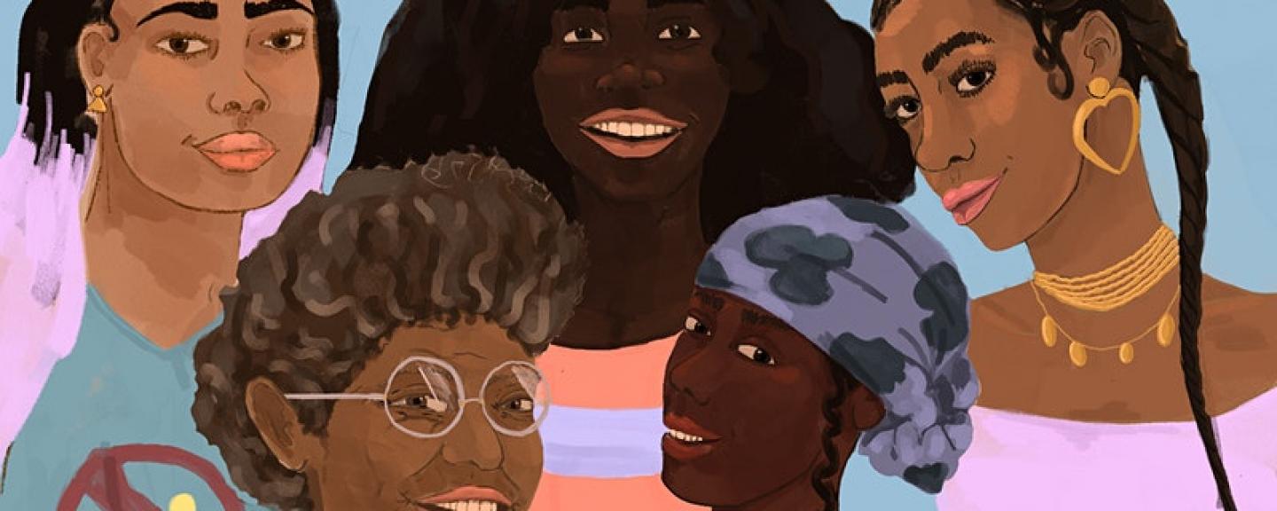 Illustration of black women
