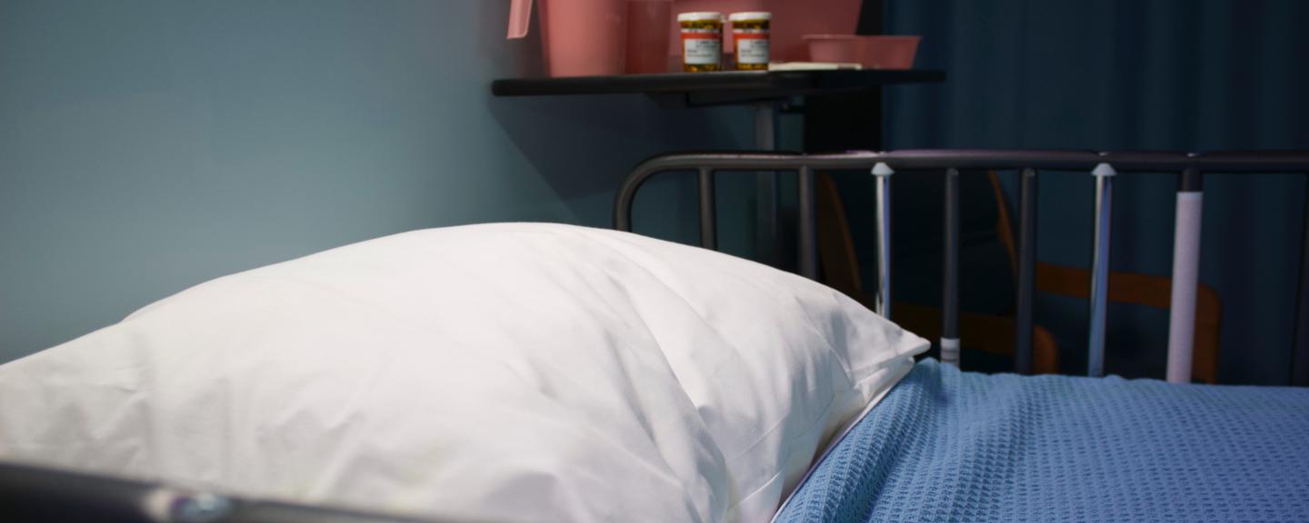 photo of bed in a hospice