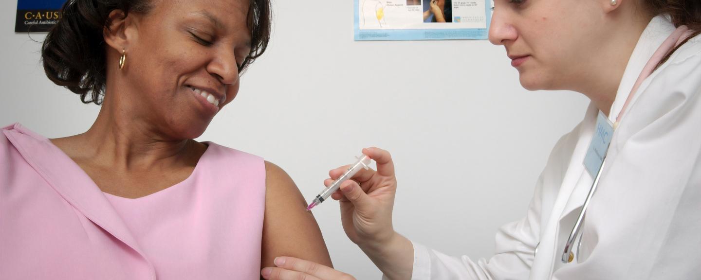 Woman getting Vaccine