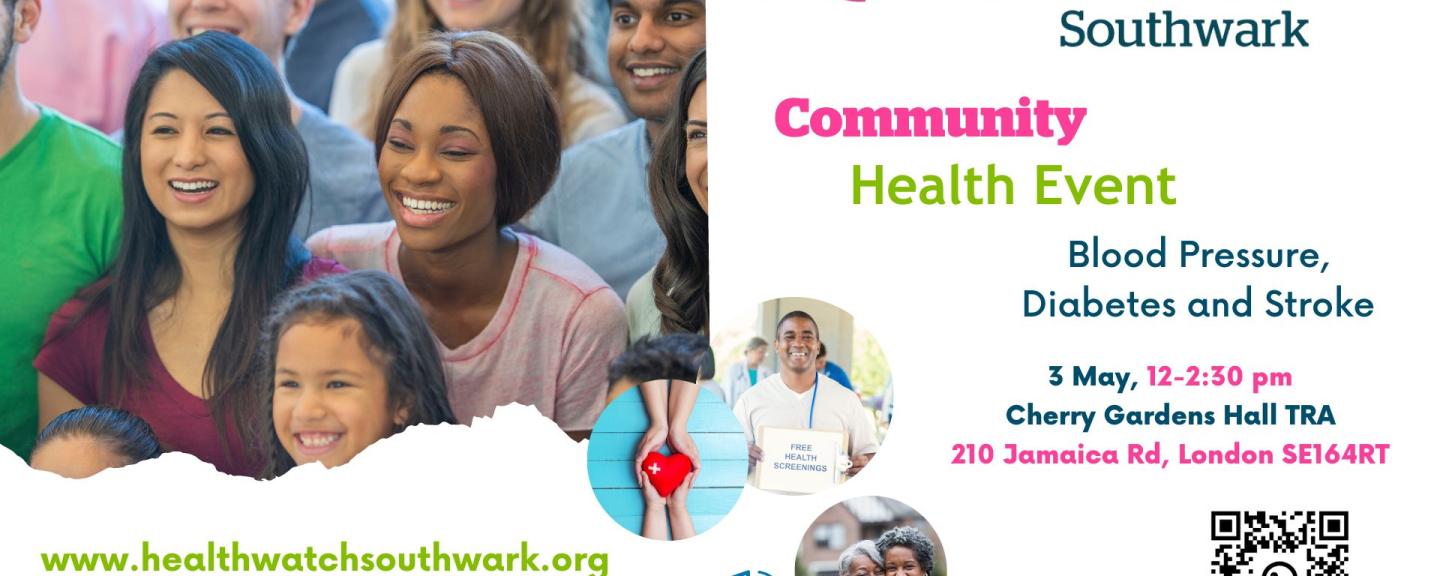 Promotional leaflet for community health event
