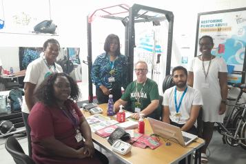 group of people running health checks