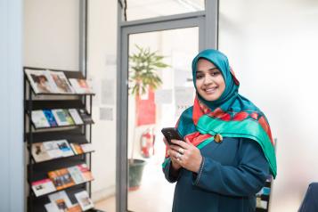 woman in hijab standing