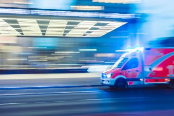 Speeding ambulance