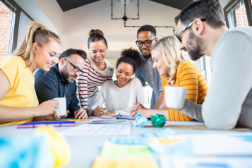 Group of people in focus group