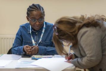 Healthwatch Southwark volunteer gathering feedback