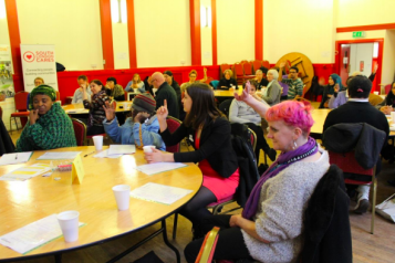 Event attendees sat down facing front