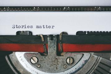 stories matter typewriter
