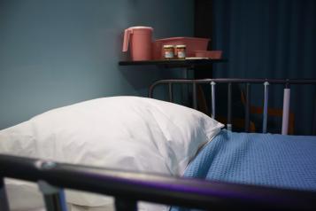 photo of bed in a hospice