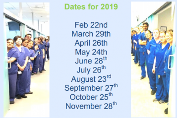 A list of dates fro the upcoming carers cafe