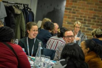 At Healthy Futures event, people sitting around a table