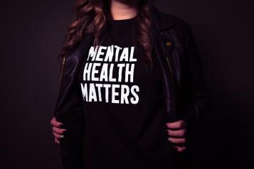 mental health matters printed on tshirt