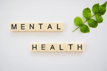 Mental health spelt on scrabble pieces