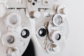 Photo of optician's equipment to check people's eyes