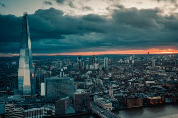 southwark london skyline shard concrete buildings