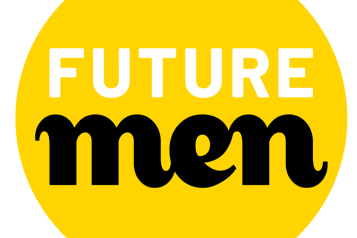 Black Future Men written on Yellow circle