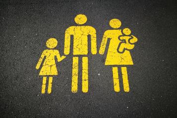 family symbol road markings